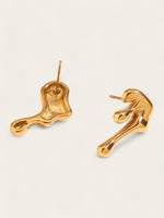 Abstract Lava Studs - Gold