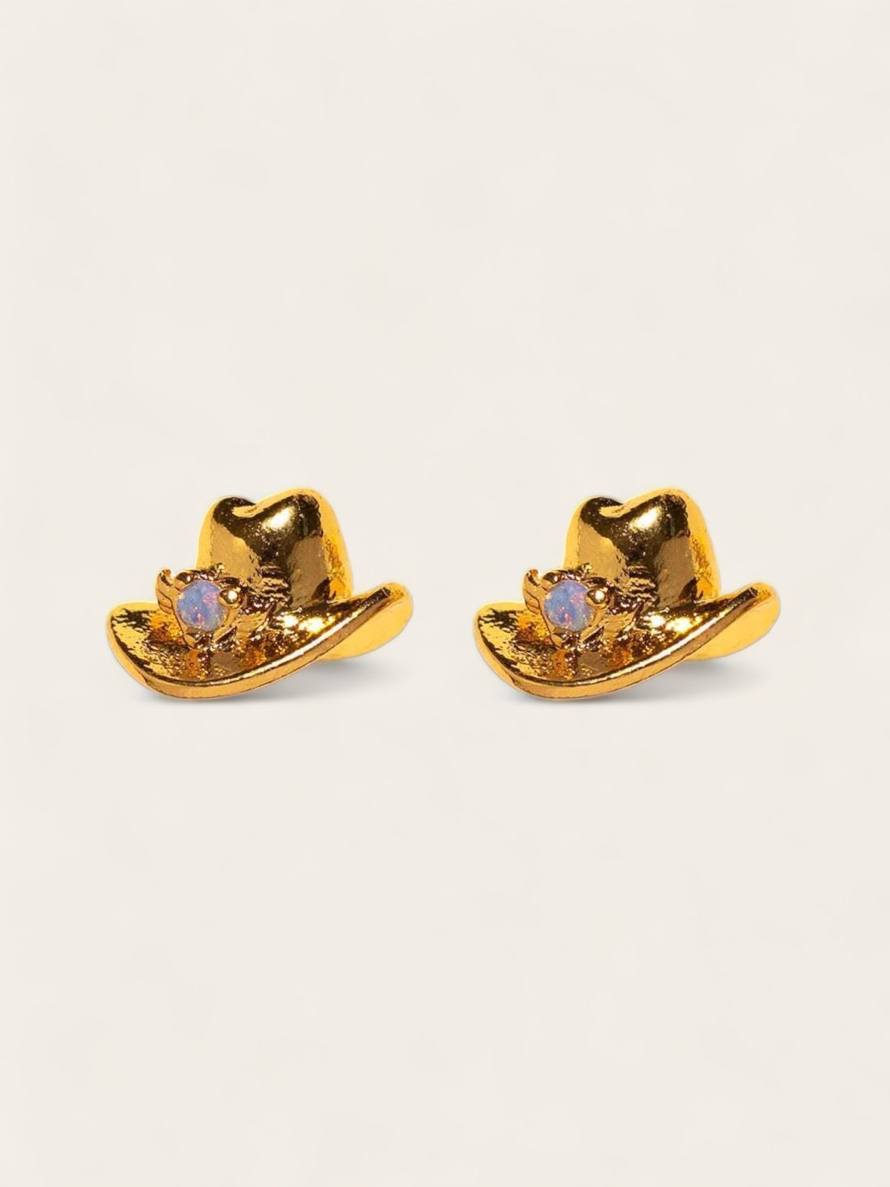 Cowboy Hat Studs - Gold