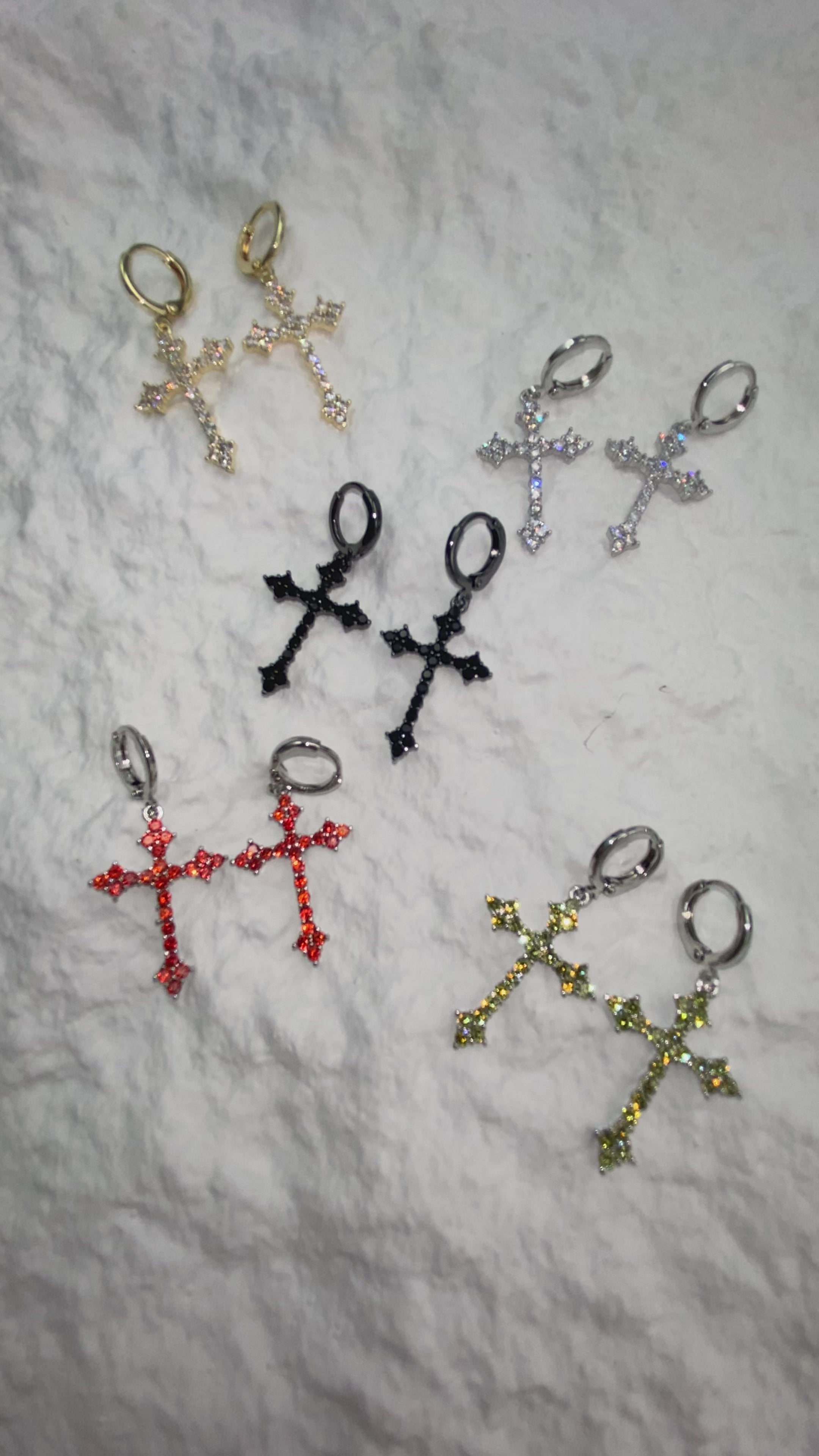 【BLACKPURPLE】[BLACKLABEL] Mystic Square Crystal Earring BLACKPURPLE】[BLACKLABEL] Mystic Square Crystal Earring
